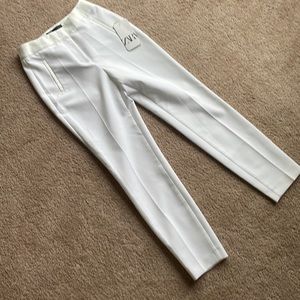 ZARA WOMAN WHITE TUXEDO TROUSER PANTS